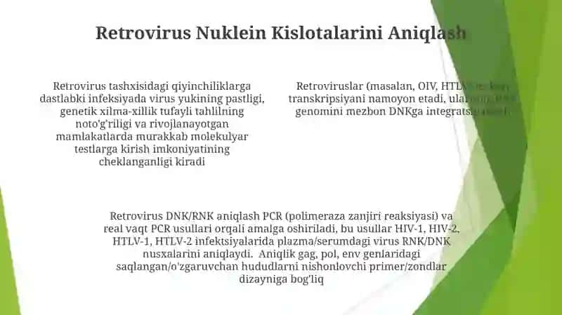 Retroviruslar, ularga tavsif va laboratoriyasi 4