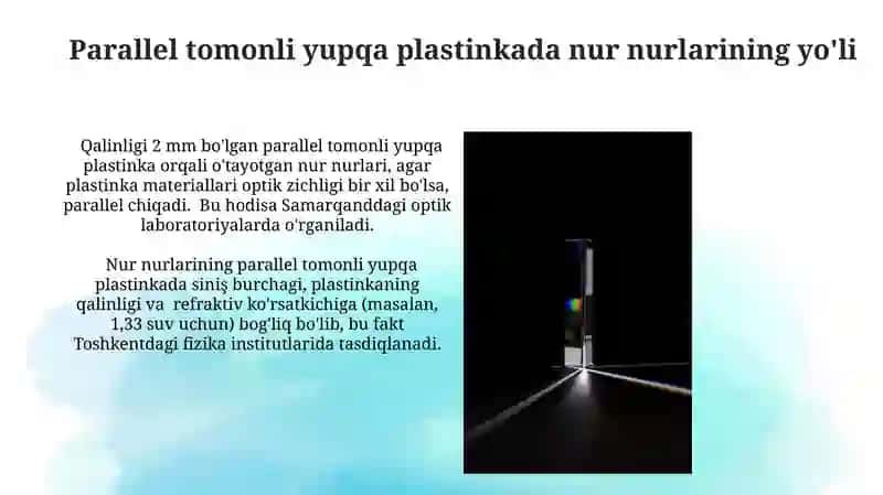 Parallel tomonli yupqa plastinka 4