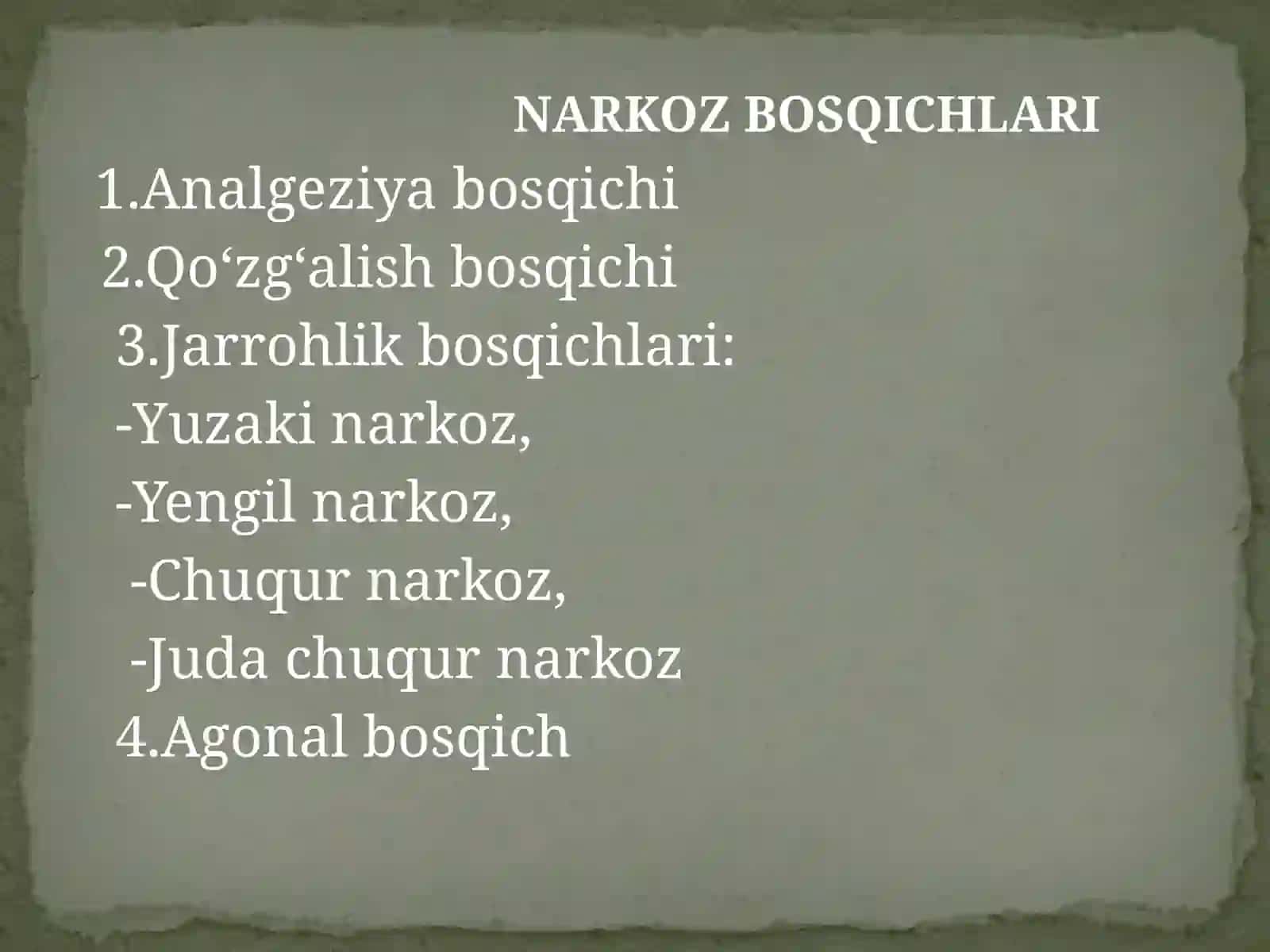 Narkoz vositalari 4