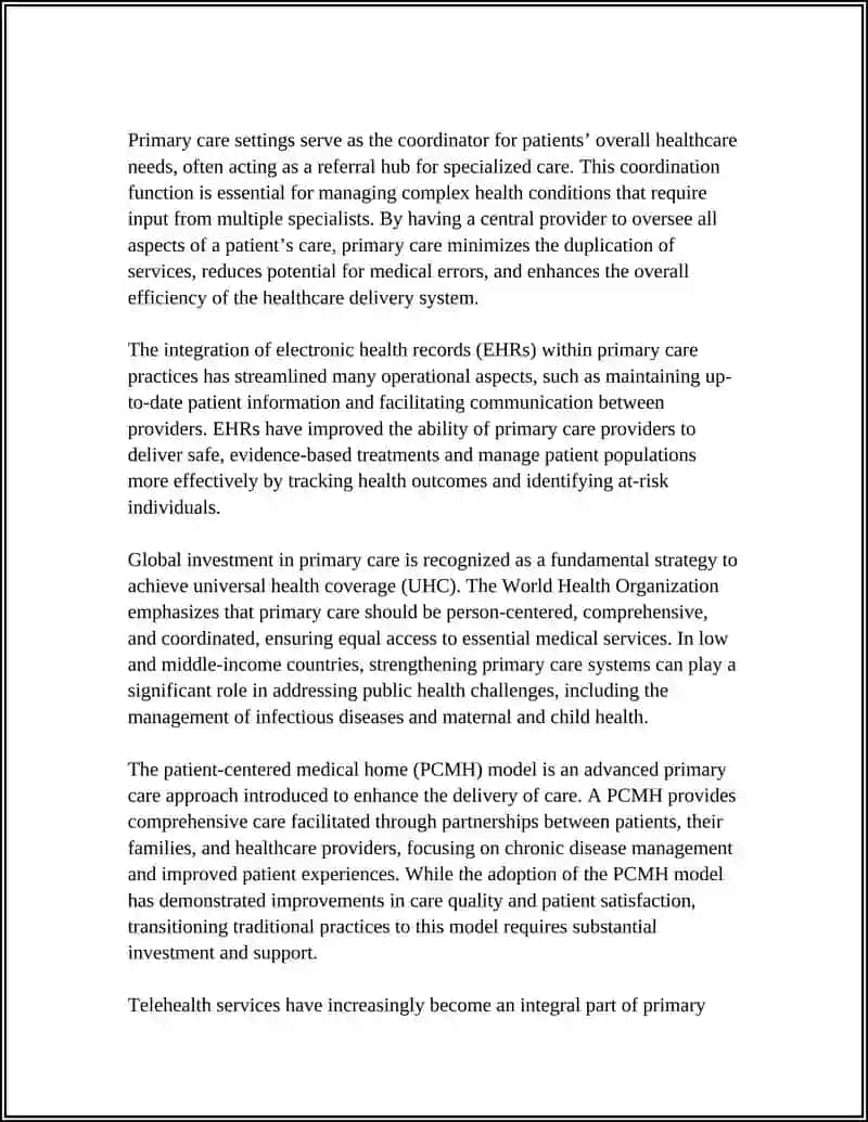 Primary care in Healthcare 4