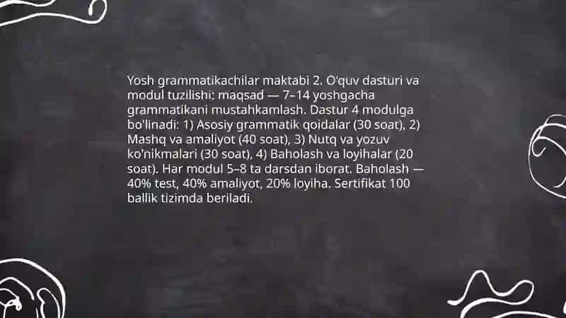 Yosh grammatikachilar maktabi 4