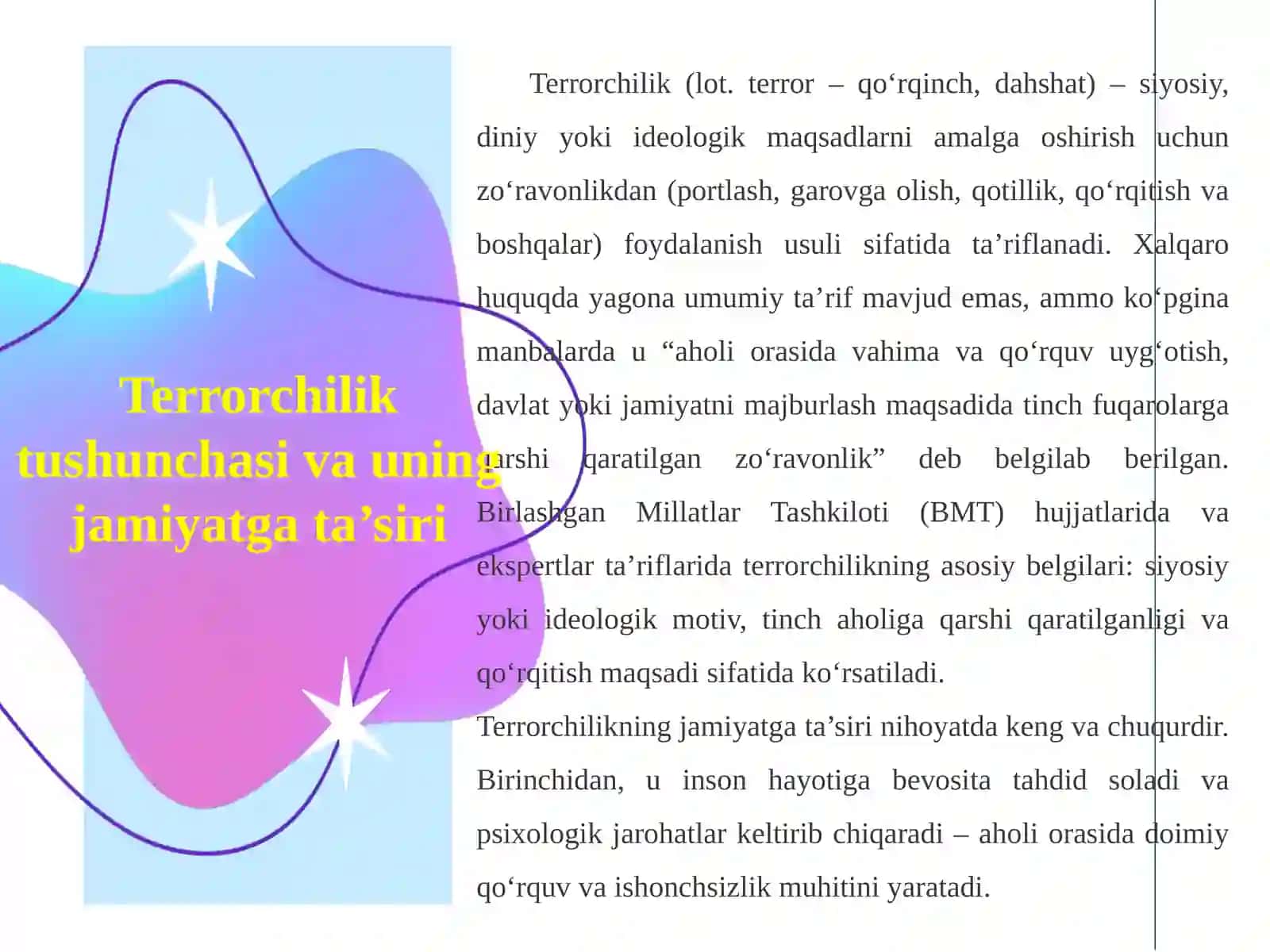 Terrorchilik harakatlarining vujudga kelish sabablari va tarixi 4