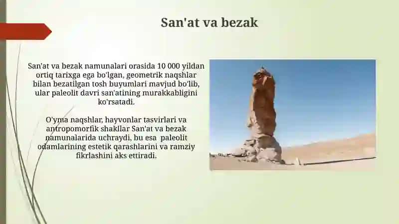 Markaziy Osiyo Paleolit Yodgorliklari 4