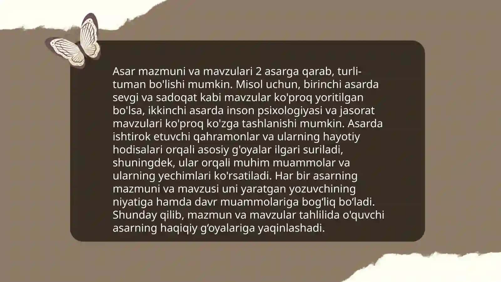 Asar qahramonlarining xususiyatlari va xarakterlari 4