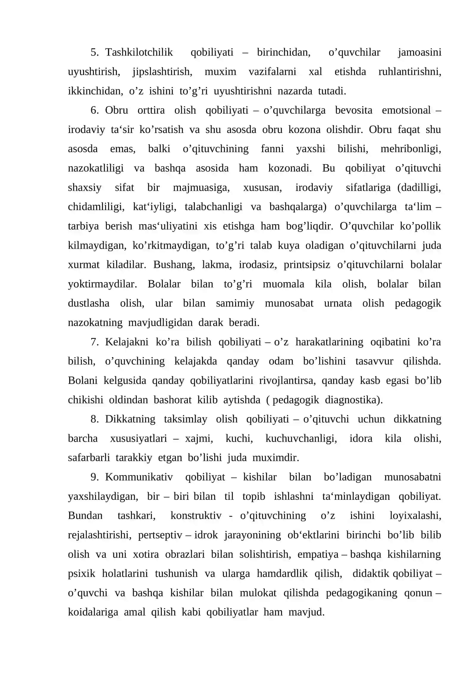 Pedagogik qobiliyat va uning rivojlantirilishi 4