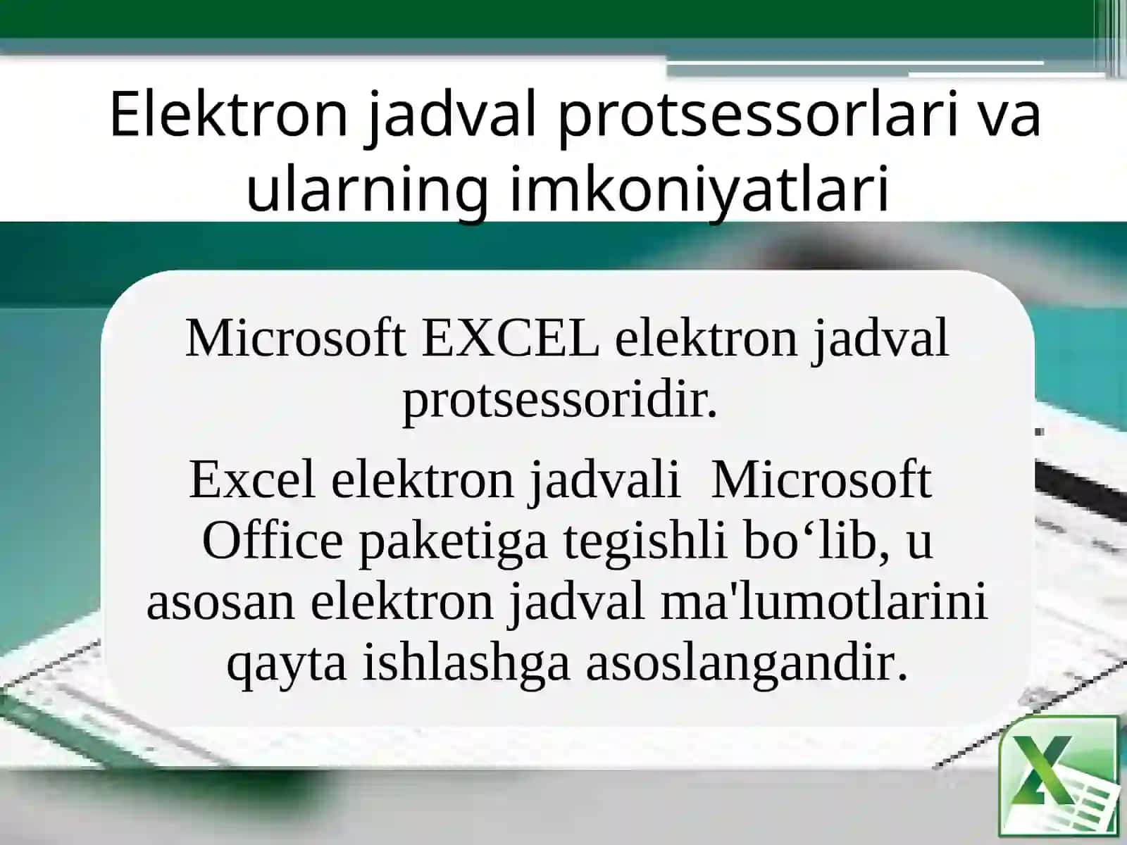 Yacheykalar formatlash 4