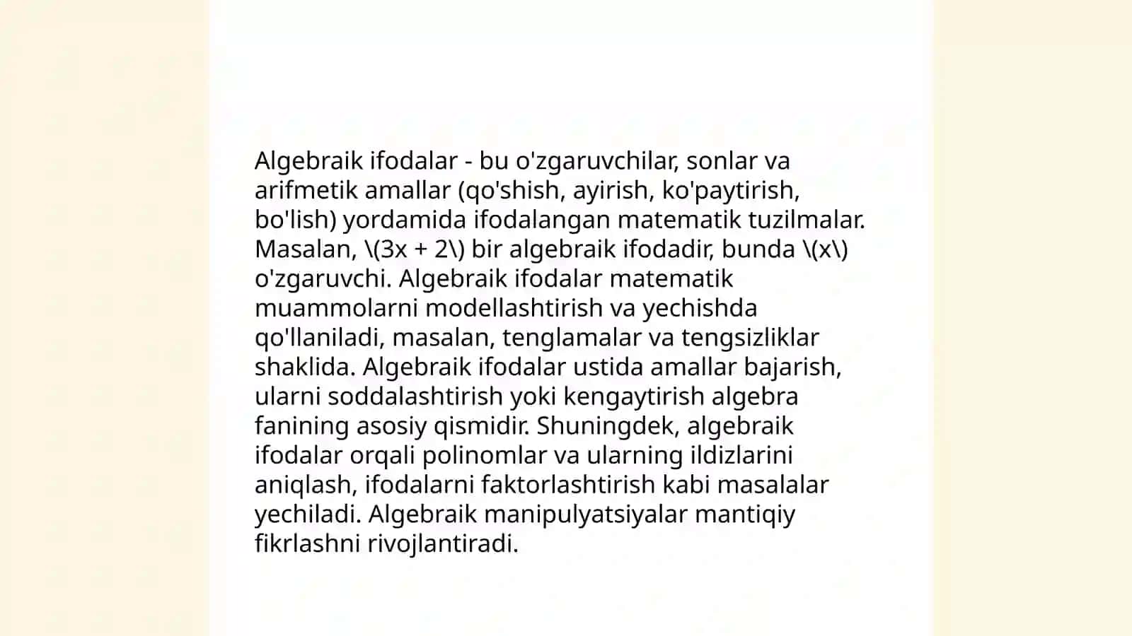 Matematik mashqlar 4