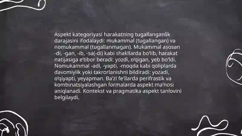 Hozirgi o'zbek adabiy tilida grammatik kategoriyalar 4