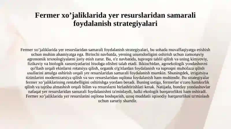 Fermer xo’jaliklarida ichki yer tuzishning xususiyatlari 4