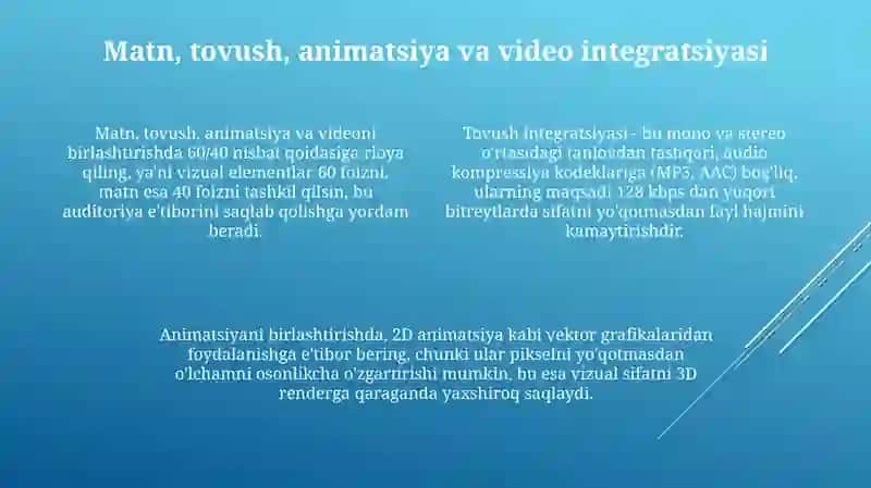 Multimedia elementlarining integratdiyasi 4