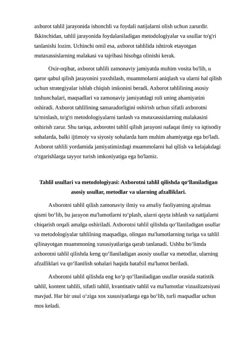 Axborotni tahlil qilish 4