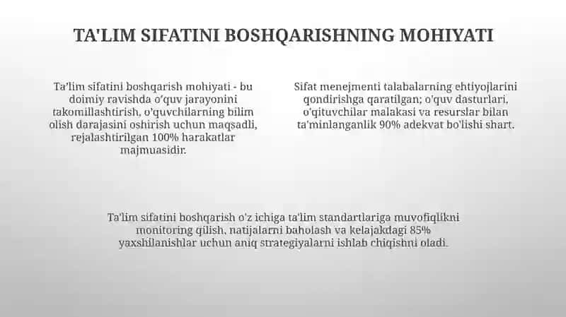 Taʼlim sifatini boshqarish 4
