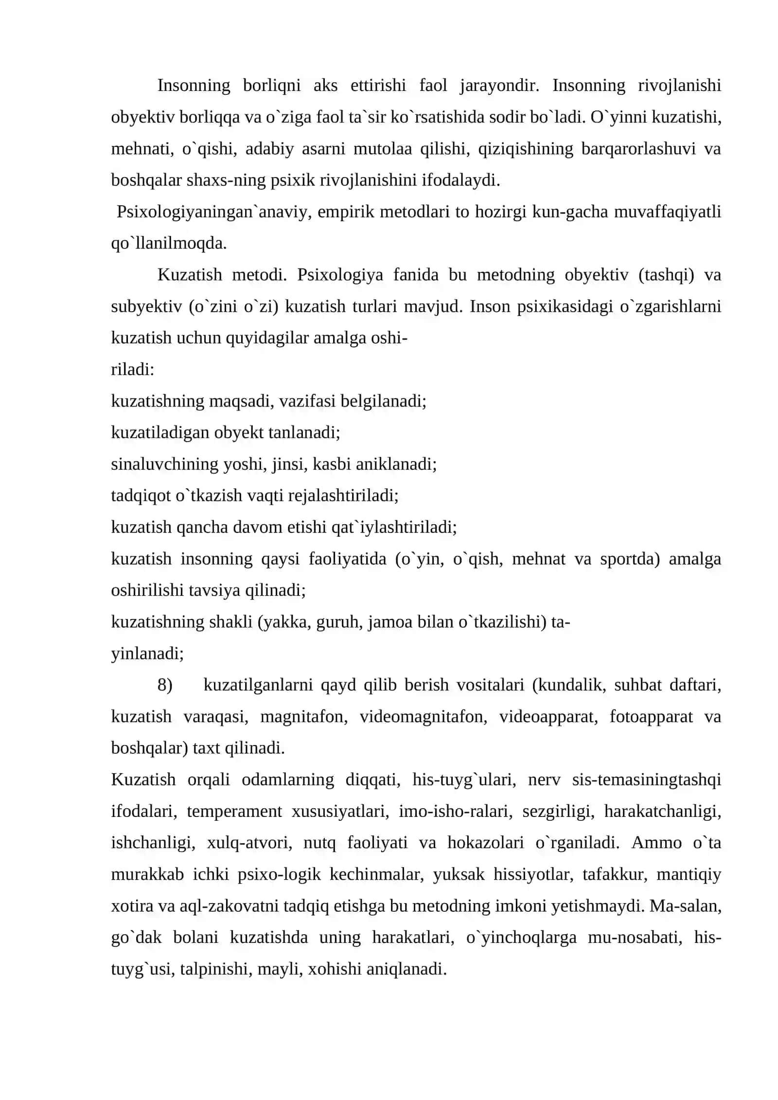 Psixologiya fakulteti REFERAT 4