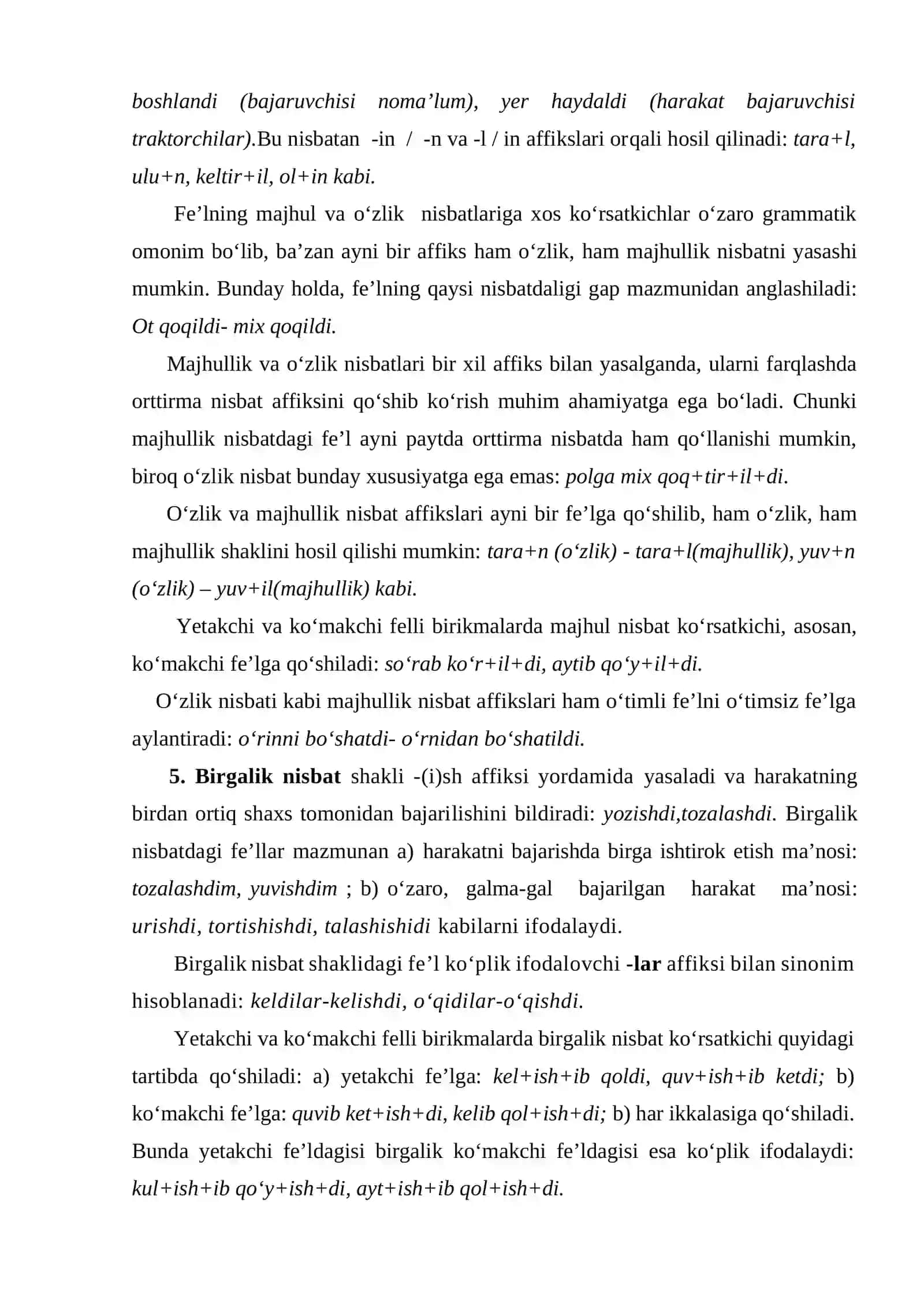 Fe'lning grammatik kategoriyalari 4