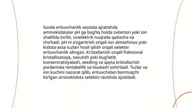 AMINAKISLATALARNI AJRATIB OLISH VA INDUFIKATSIYA USULI 4