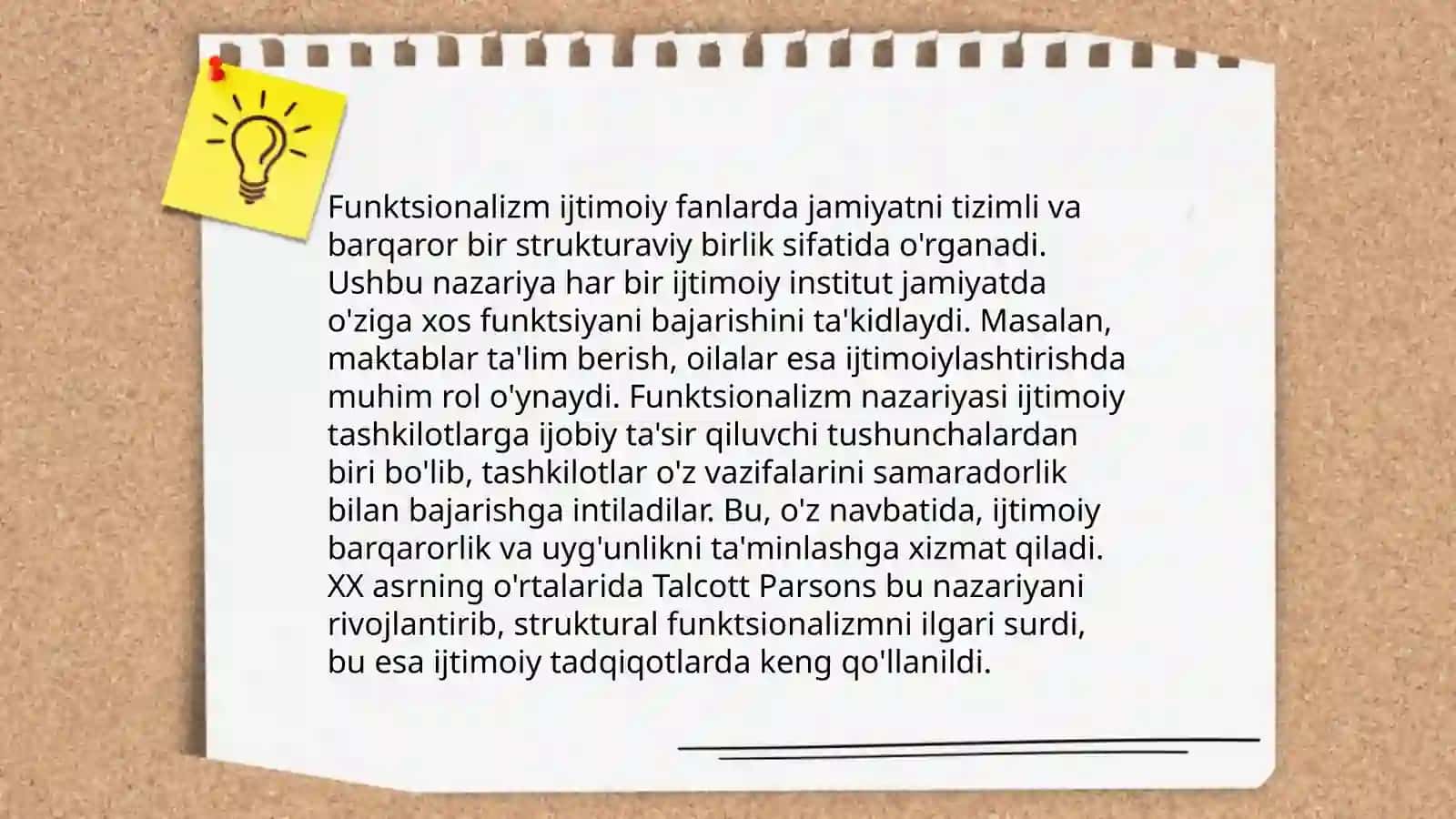 Sotsial òrganishlar nazariyasi 4