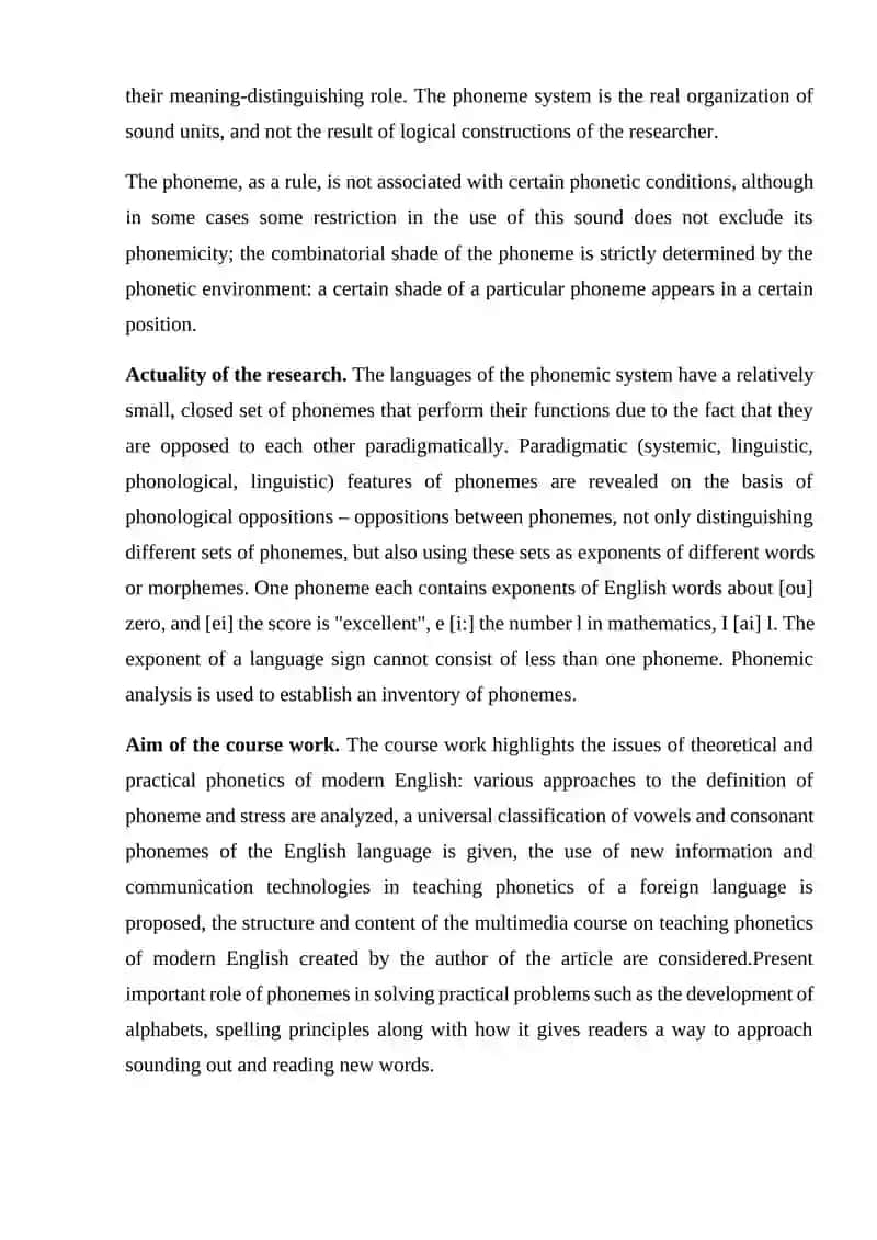 The phoneme and its aspects 4