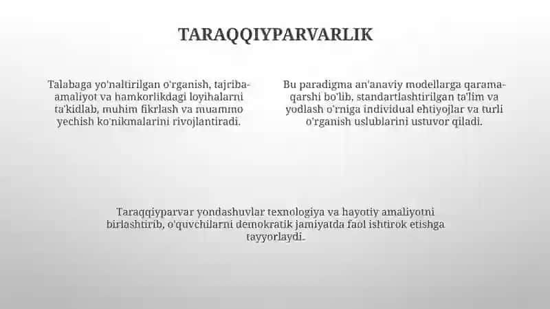 Ta'lim paradigmalari 4