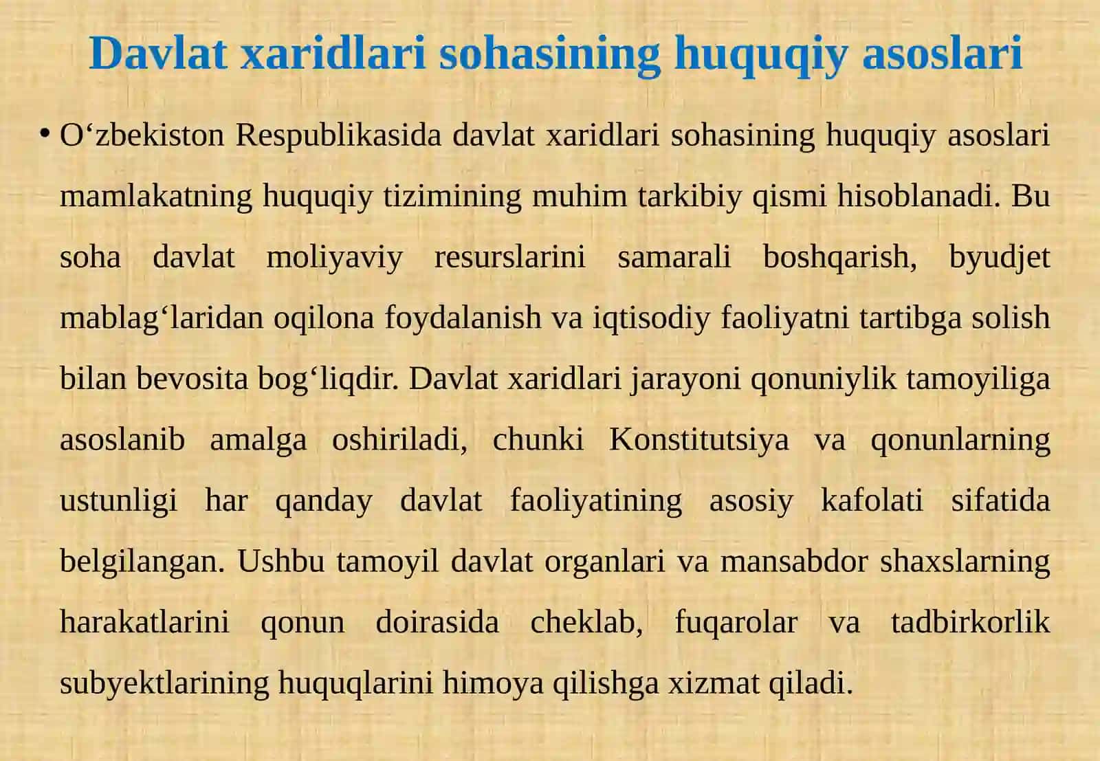 Davlat xaridlar sohasida qonuniylikni ta'minlash choralari 4