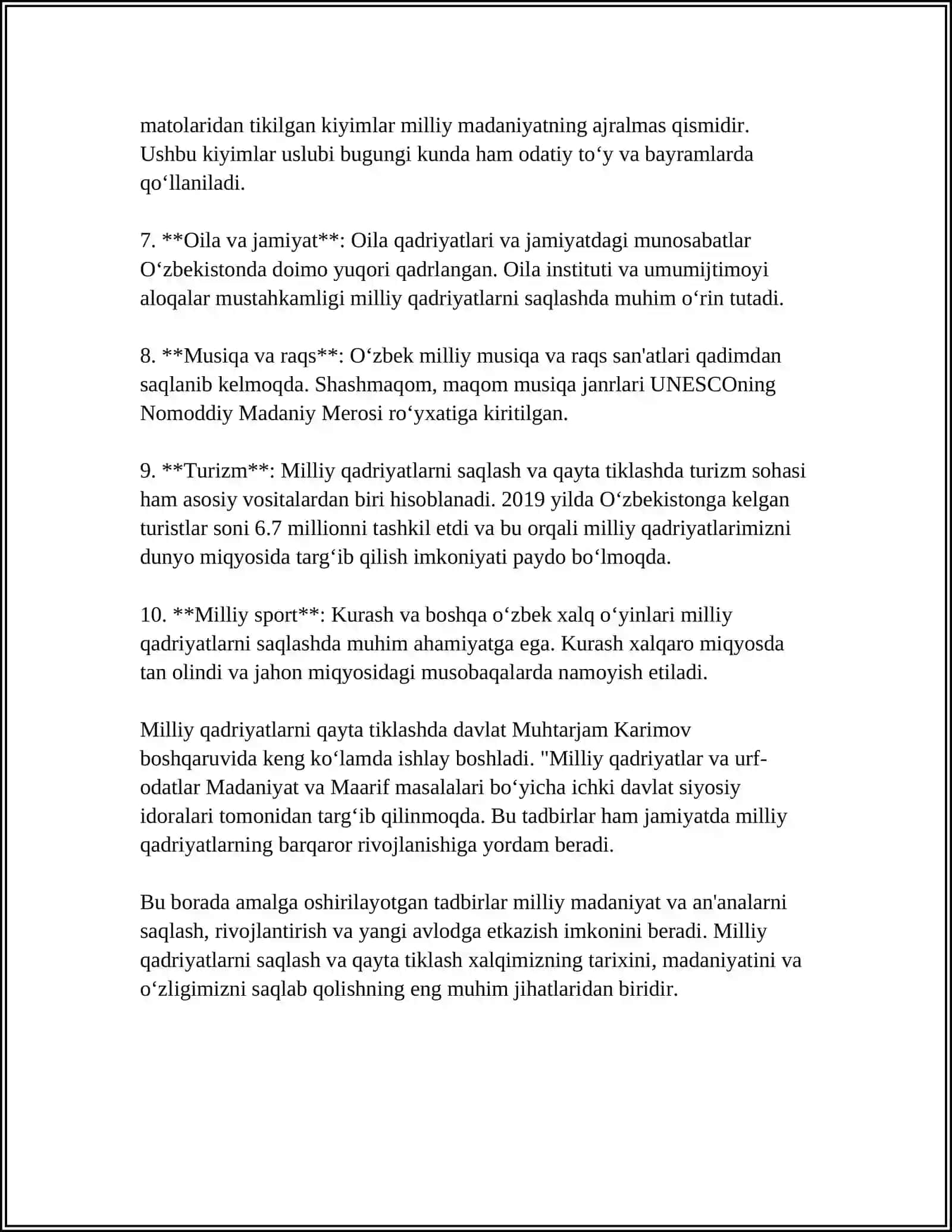 YANGI O'ZBEKISTONDA AMALGA OSHIRILAYOTGAN MA'NAVIY O'ZGARISHLAR 4