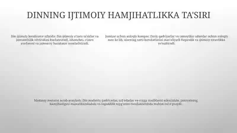 Din Ijtimoiy Madaniyat 4