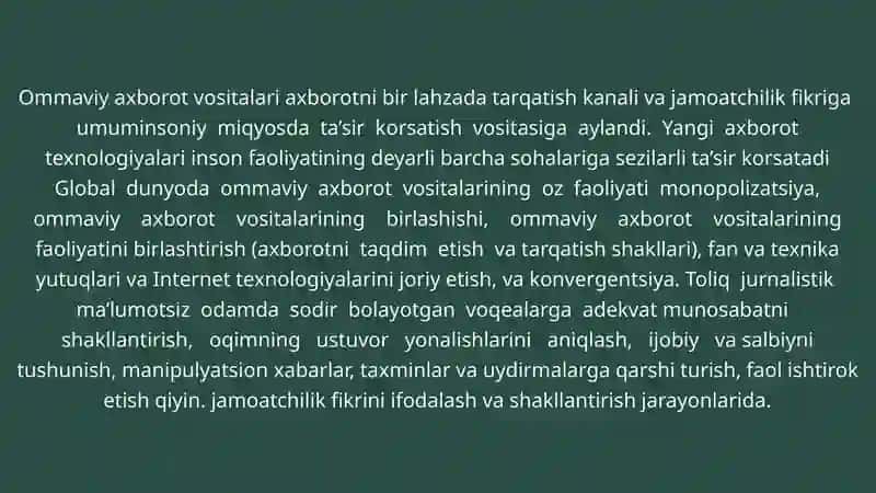 Jahon media va axborot makonida manfaatlar tо’qnashuvi 4