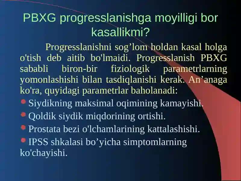 PROSTATA BEZININGXAVFSIZ GIPERPLAZIASI 4
