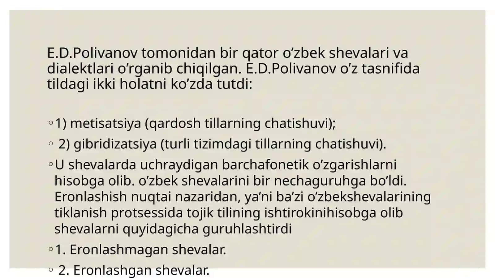 O’zbek shevalarining tasnifi 4