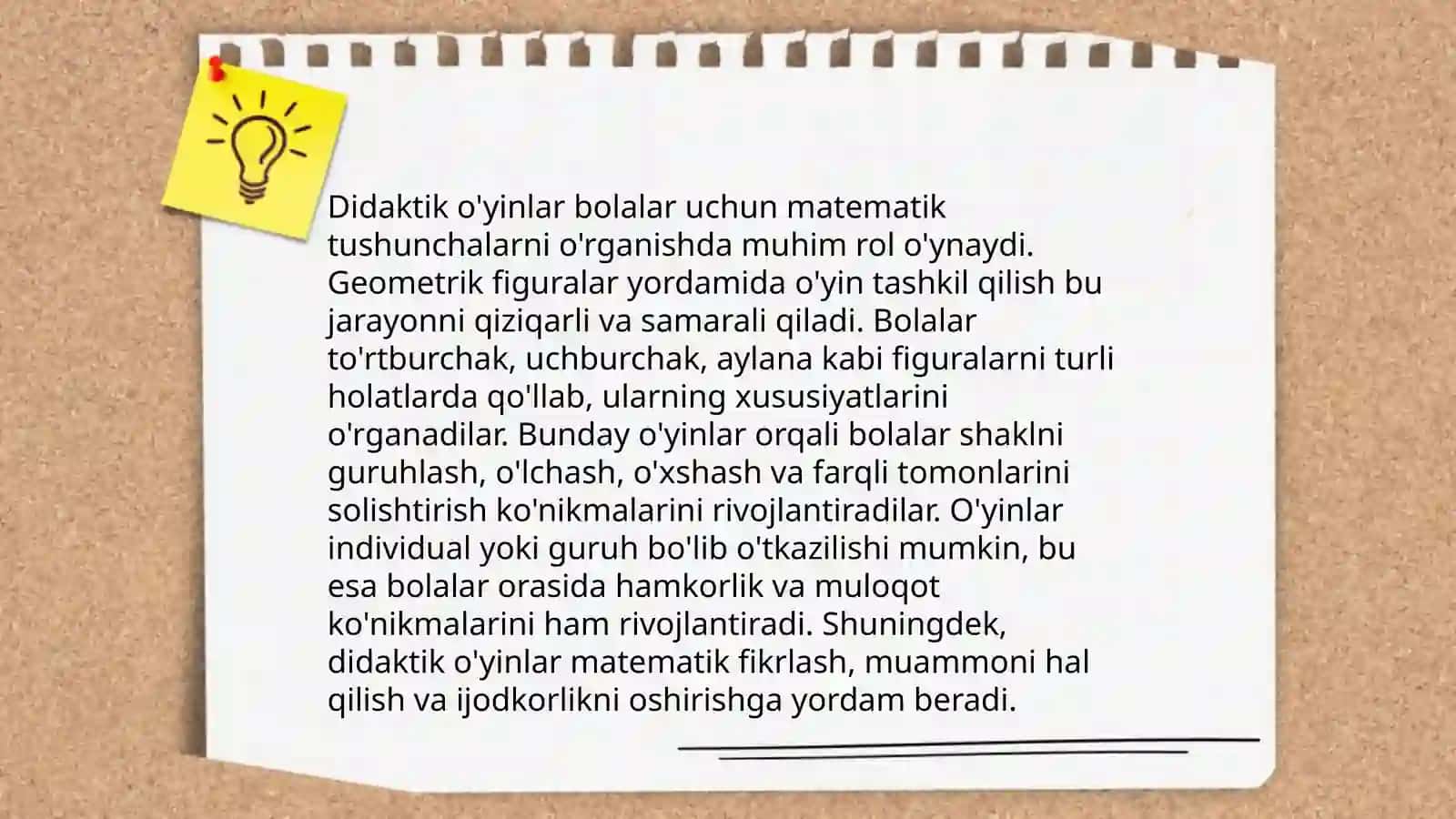 Didaktik materiallar va ularning matematikadagi o'rni 4