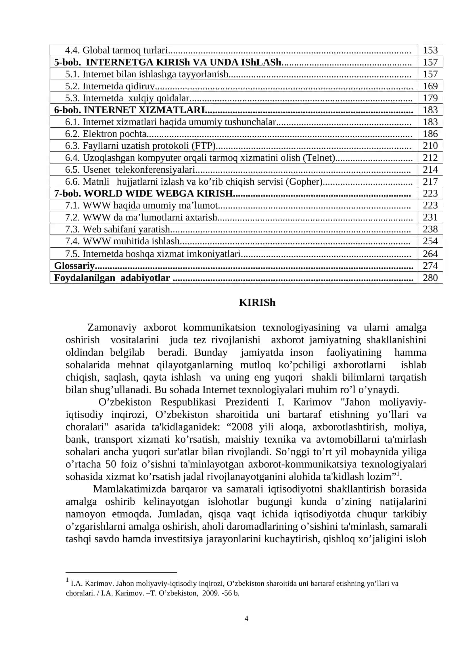 Intеrnеt tехnоlоgiyalаri. Darslik 4