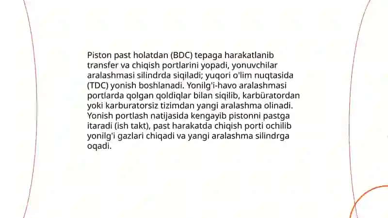 Ikki taktli dvigatelning ishlash prinsipi 4