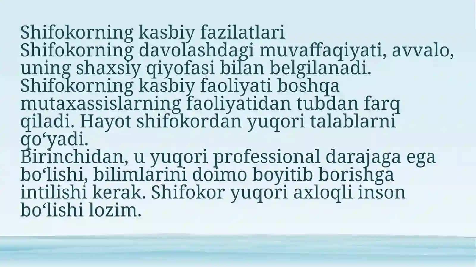 Tibbiyot xodimlari psixologiyasi 4