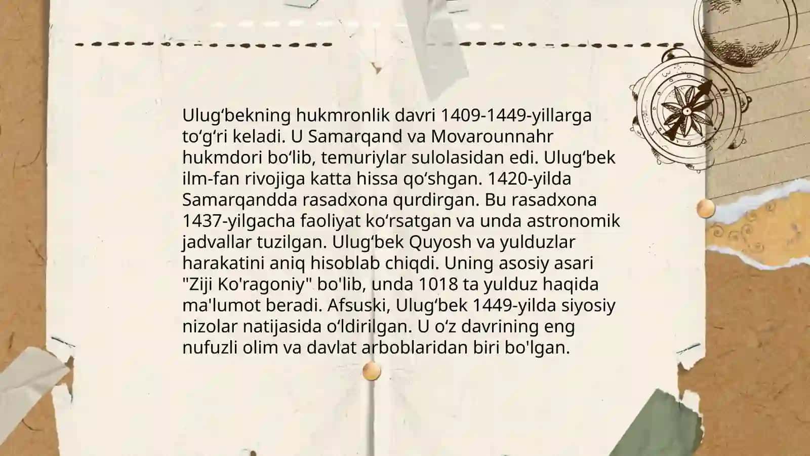 Mirzo Ulug'bekning hayoti 4