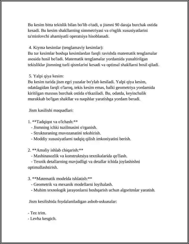JISMLAR KESILISHI VA ULARNI TASVIRLASH 4