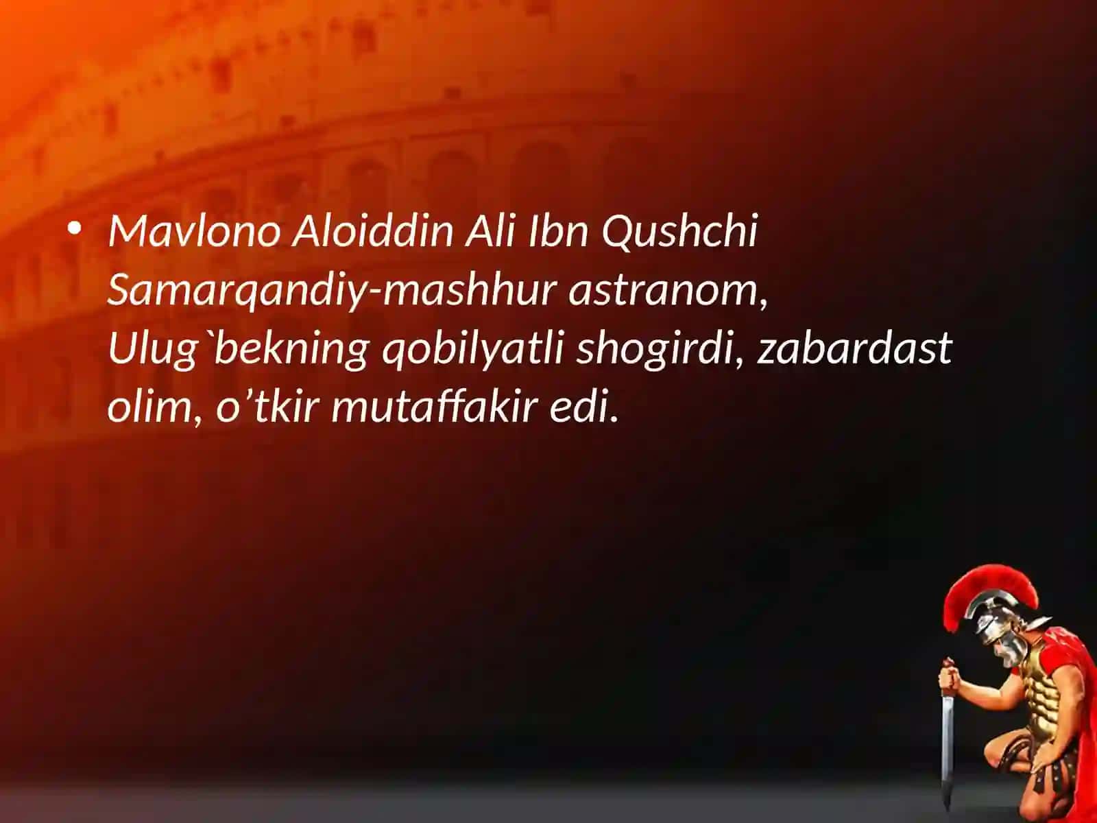 Mavlono Aloiddin Ali Ibn Qushchi falsafaga qo’shgan xisalari 4