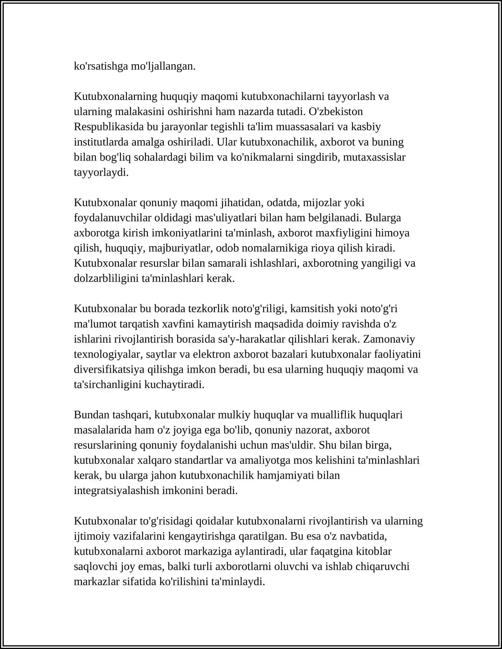 Kutubxonalarning Huquqiy Maqomi 4