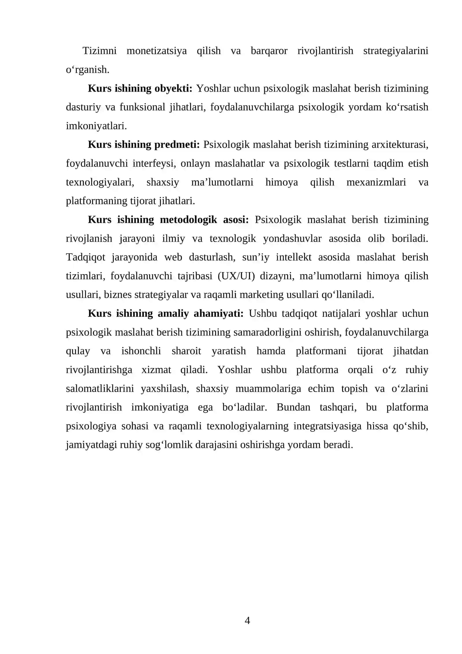 YOSHLAR UCHUN MASLAHAT BERISH TIZIMI ( PSIXOLOGIYA) 4