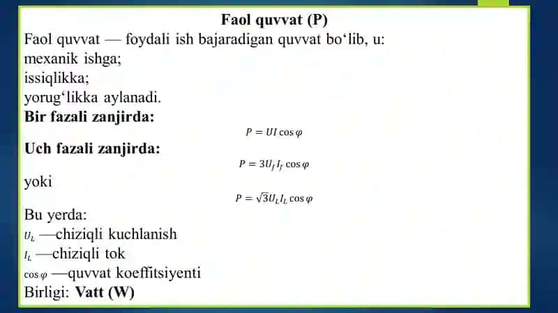 UCH FAZALI ZANJIRLARNING QUVVATI 4