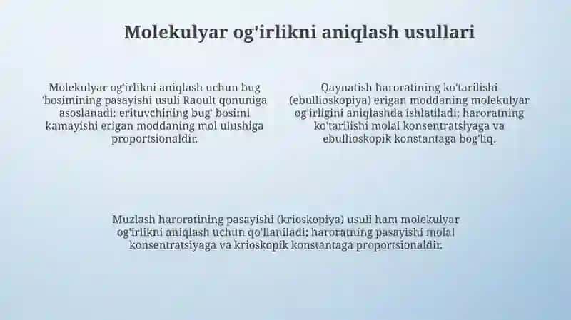Eritmalarning kollegativ xossalari 4