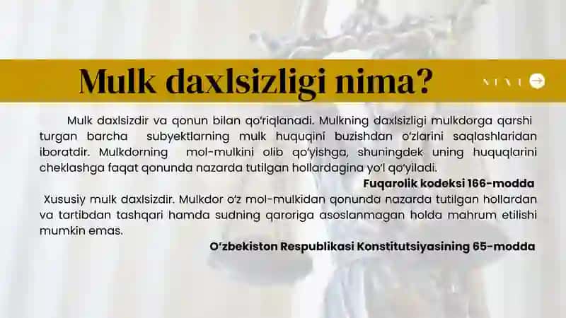 MULK HUQUQININGUMUMIY QOIDALARI 4