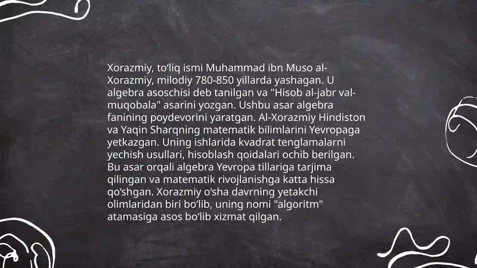 Xorazmiy algebrasi va geometriyasi 4