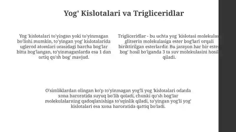 Lipidlar: Ta'rifi va Klassifikatsiyasi 4