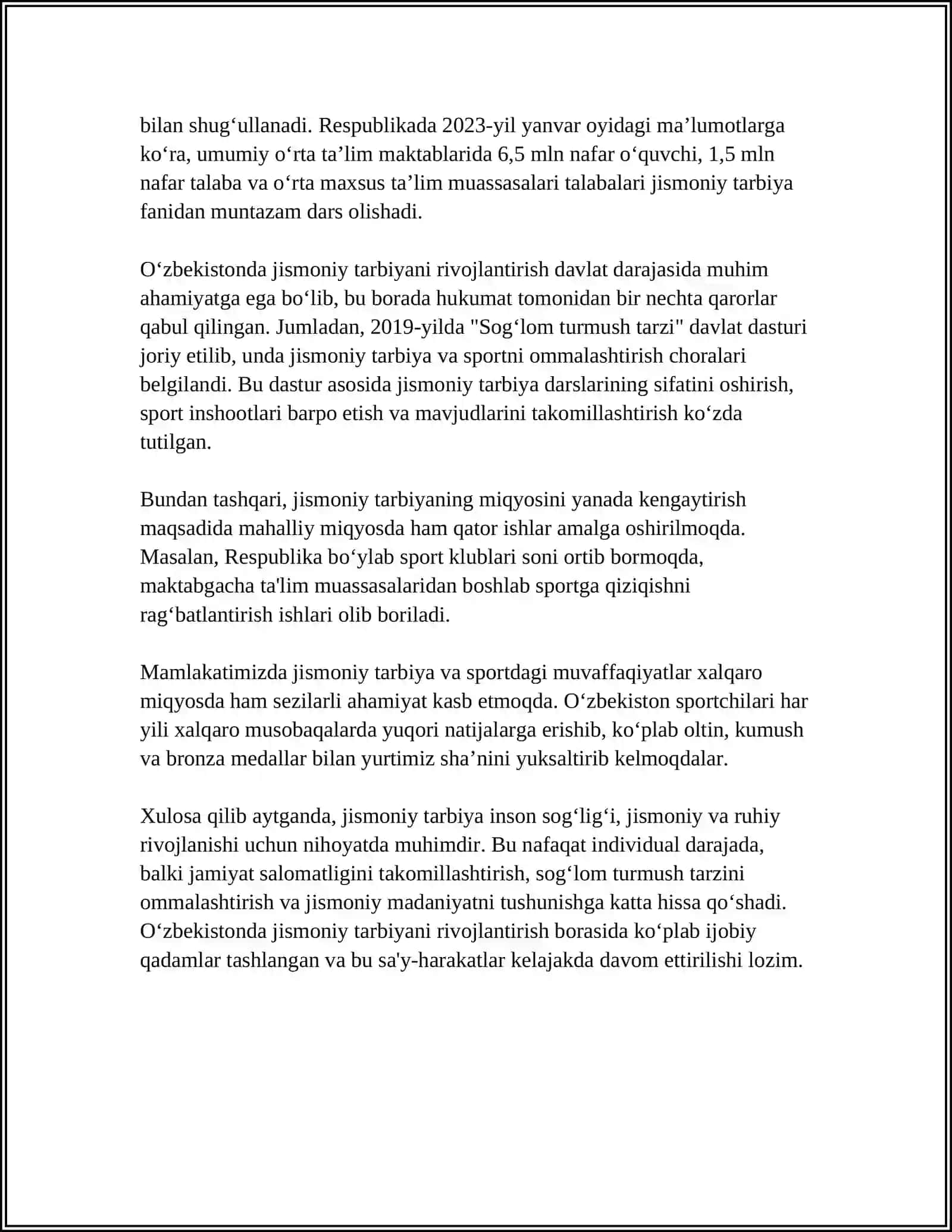HALF PEDAGOGIKASIDA JISMONIY TARBIYANING SHAKLI 4