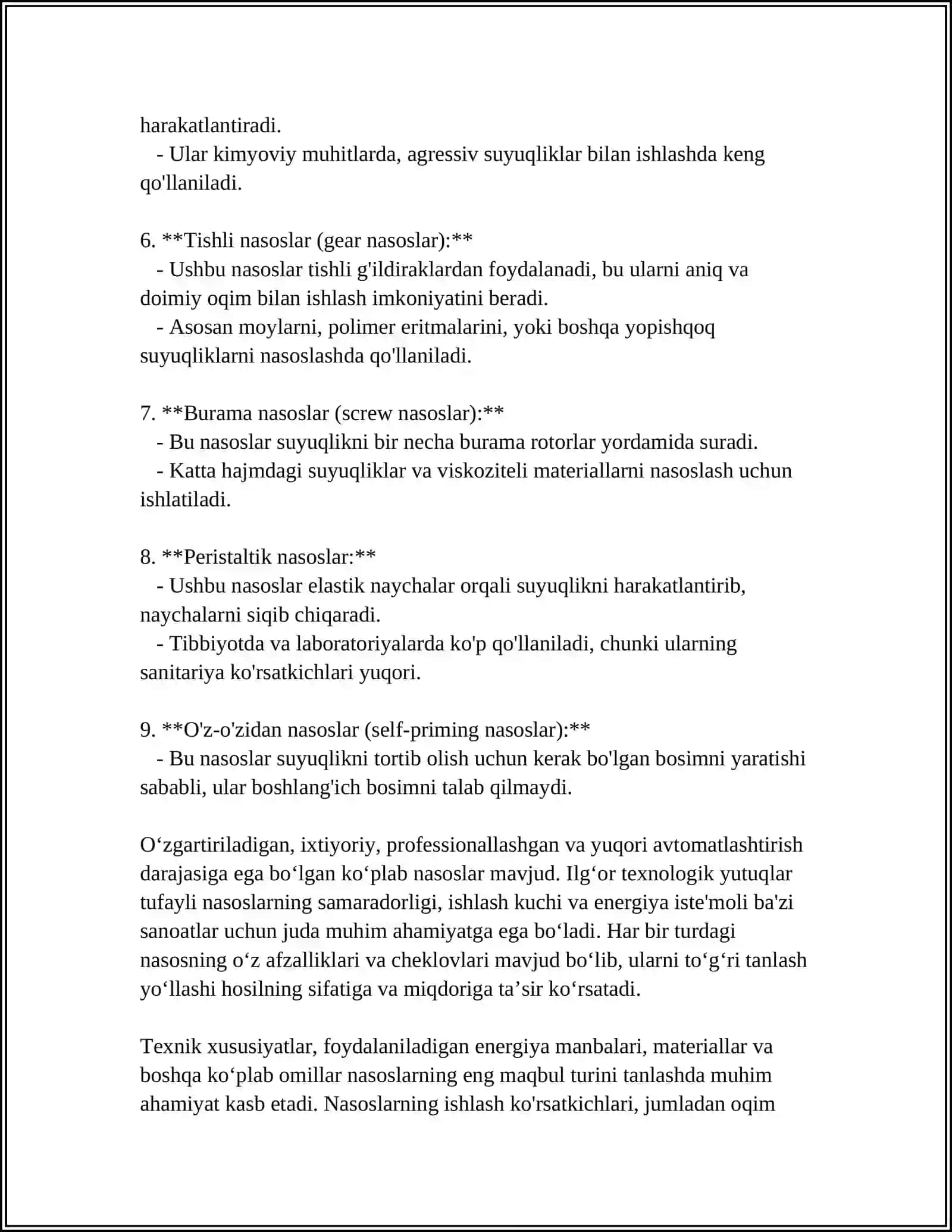 NASOSLAR KLASSIFIKATSIYASI 4