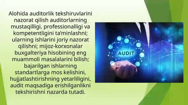 Auditor ishlarining sifatini nazorat qilish 4