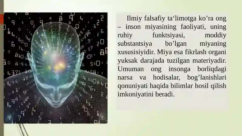 Ongni falsafiy anglash asoslari. 4