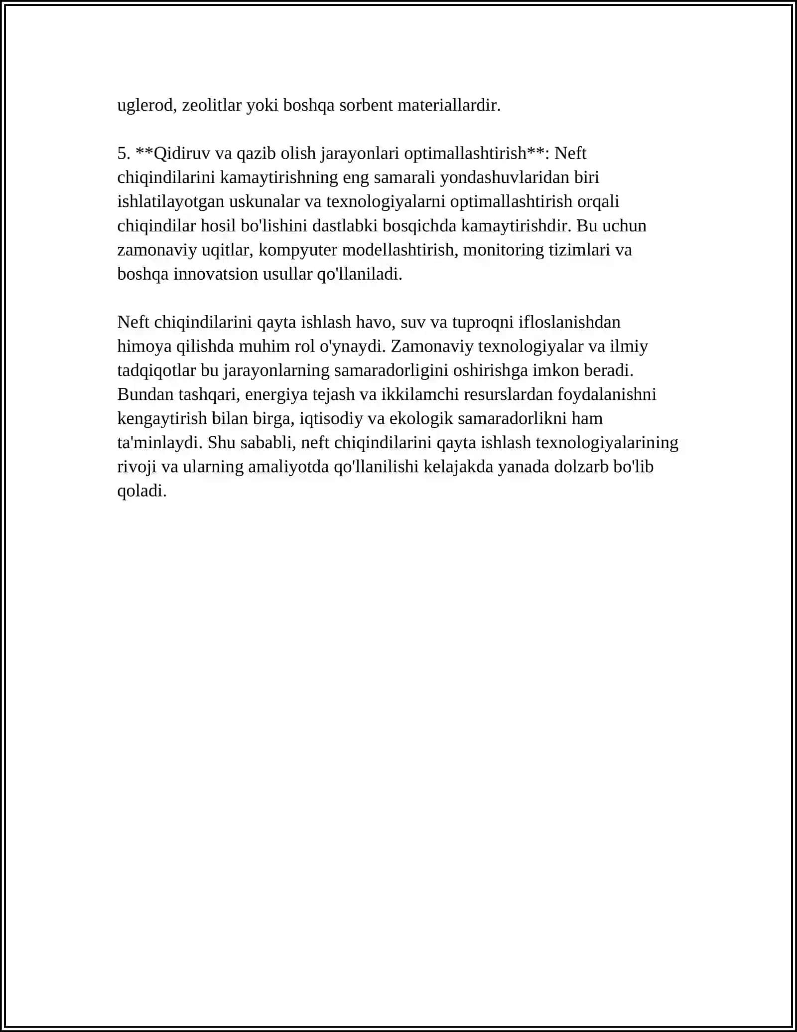 NEFT CHIQINDILARNI QAYTA ISHLASH 4