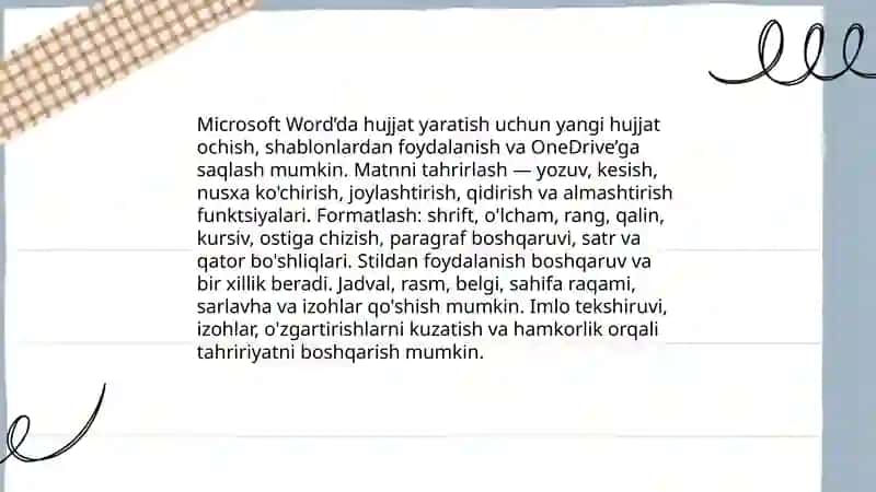 MS 360 Office dasturlarida ishlash 4