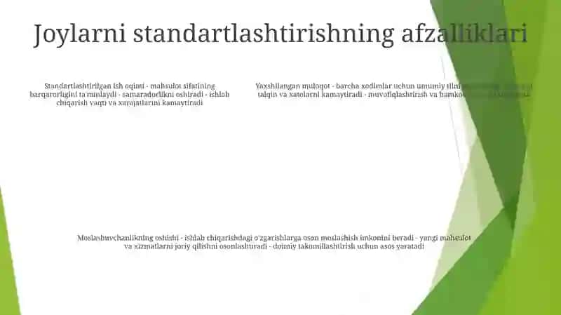 Ishlab Chiqarish Standartlashtirish 4