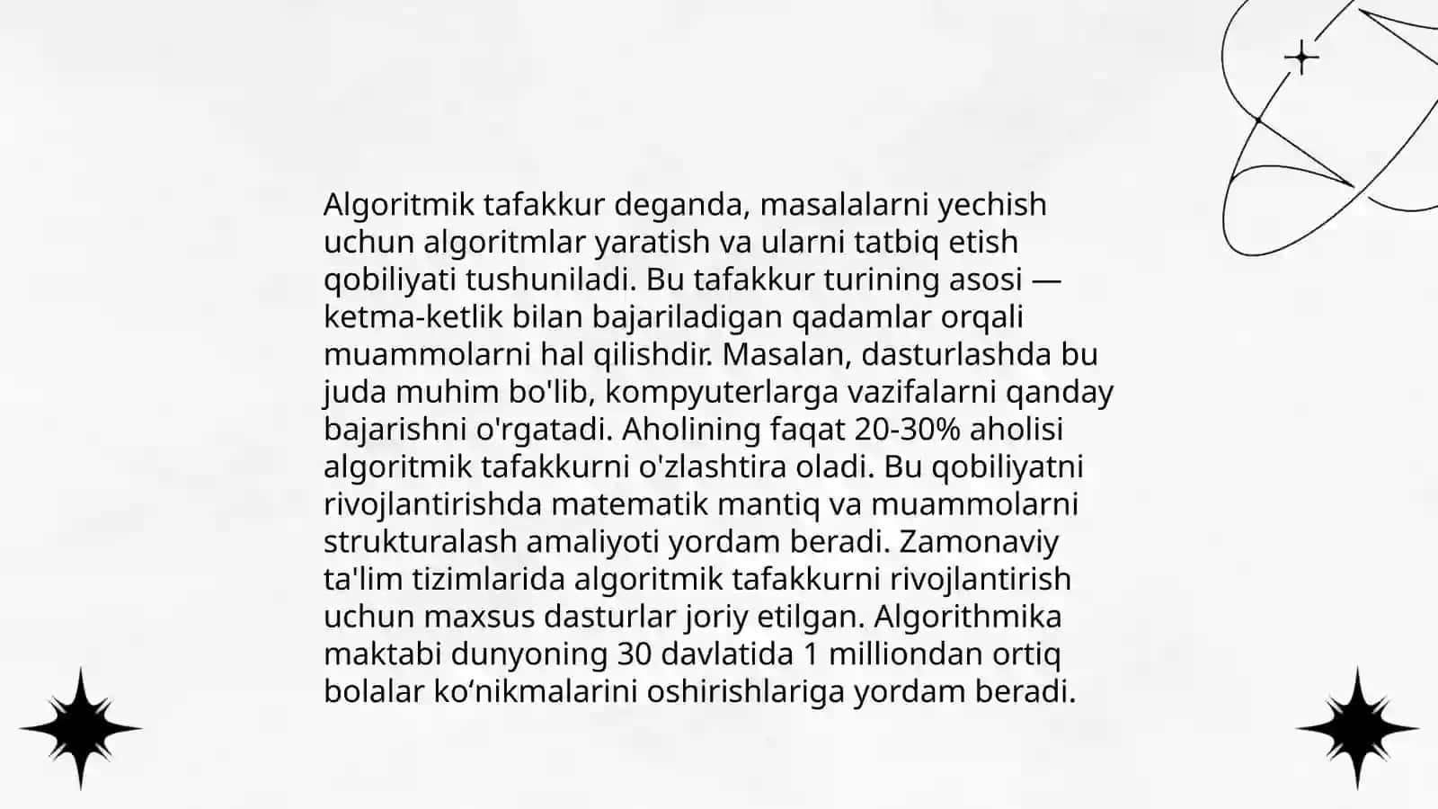 Algoritmlar va ularning tasnifi 4